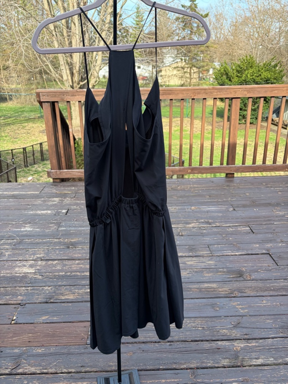 Lululemon -City Summer Dress - Open Back Racerback - Black - Sz 8 - Picture 3 of 5